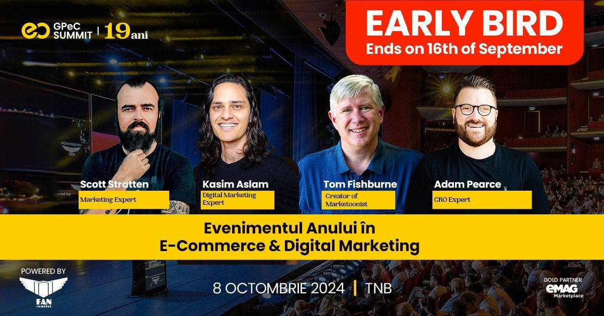 Despre marketing emoțional, empatie și 4 pași de creștere a CRO la GPeC SUMMIT, 8 Octombrie 2024 - Ediția de 19 ani